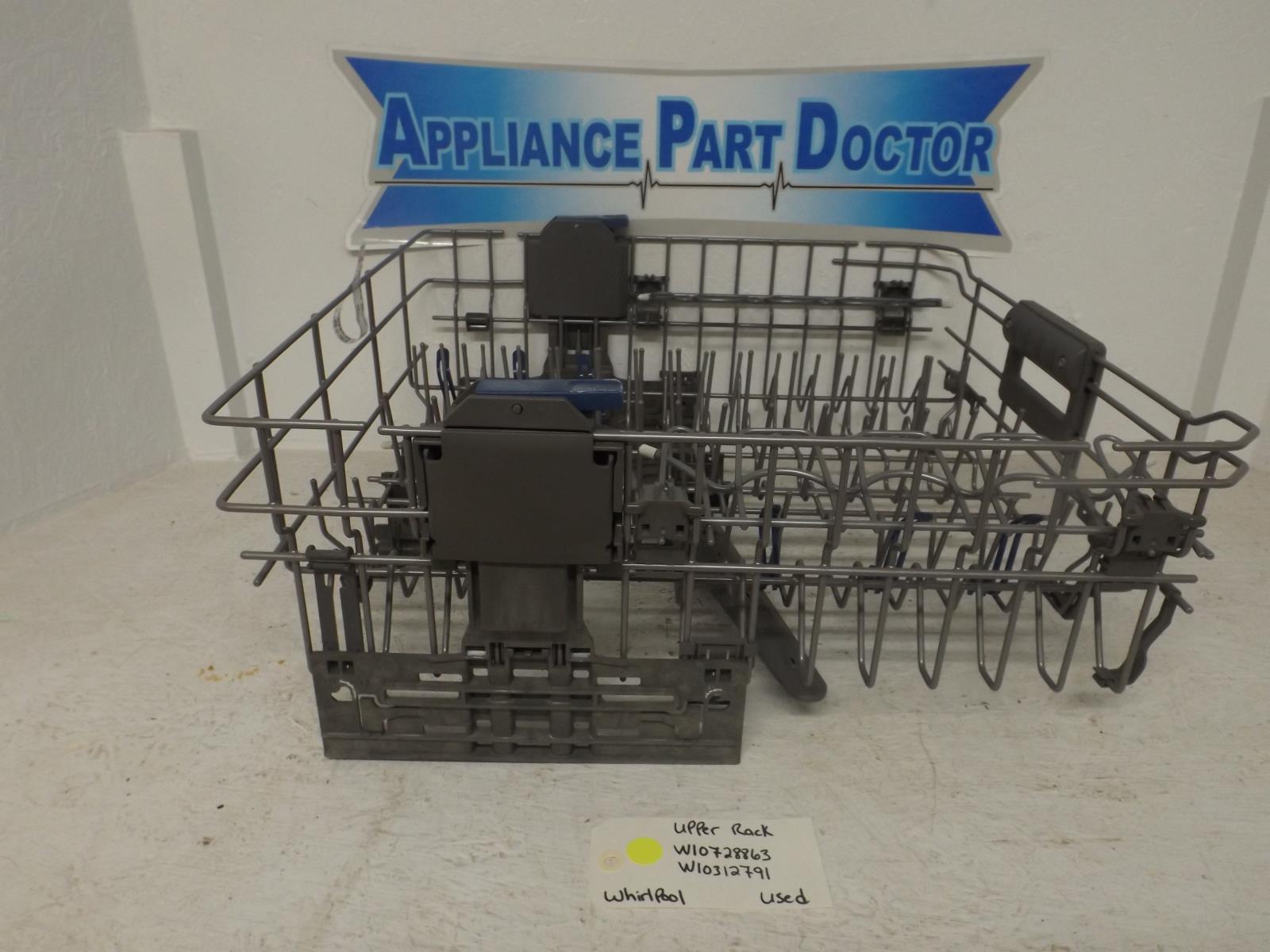 Whirlpool Dishwasher W10728863 W10312791 Upper Rack Used Whirlpool Dishwasher W10728863 W10312791 Upper Rack Used